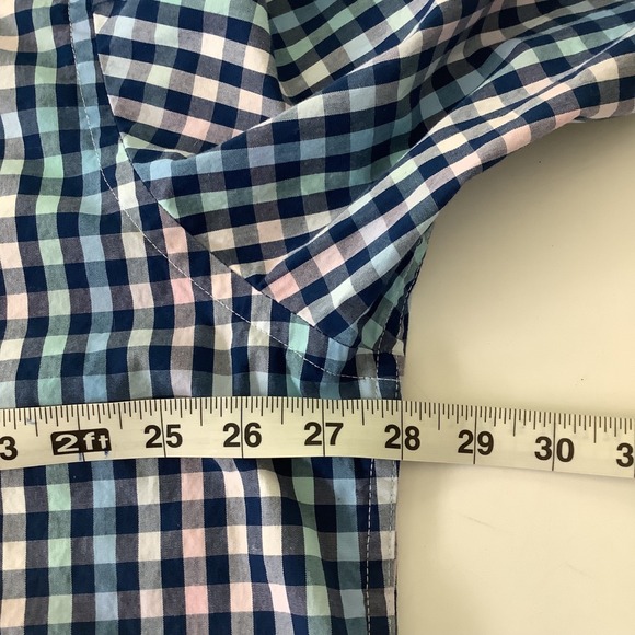 IZOD Long Sleeve Checkered Plaid Pattern Button Down Shirt XXl - Picture 7 of 9